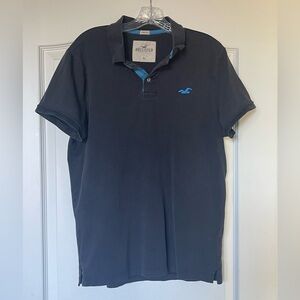 Hollister Dark Blue Stretch Shirt XL